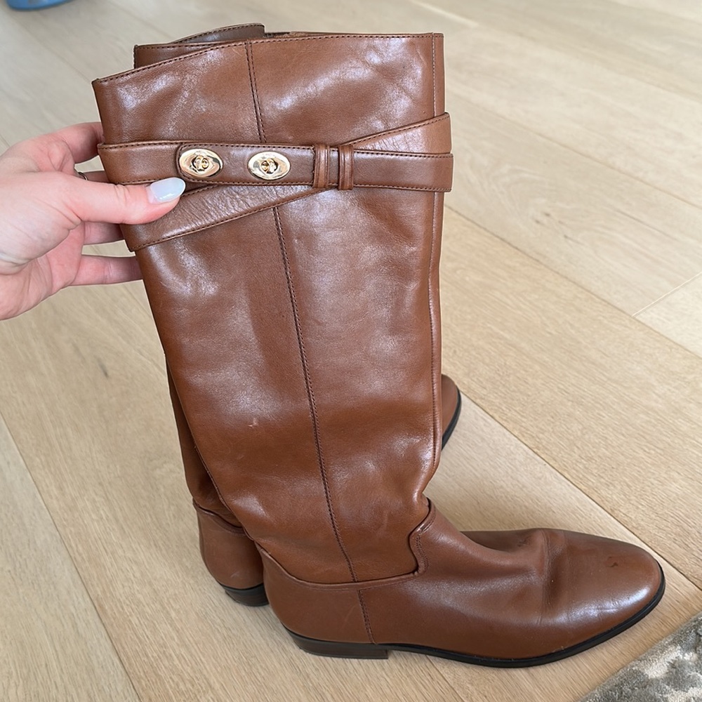 Coach kee-high leather boots